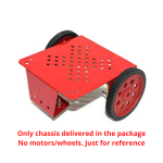 3 Wheel Red Metal Chassis For Robotics