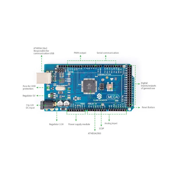 Arduino Mega 2560 R3 Board - Image 3