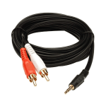 Audio Stereo 3.5mm Aux To 2RCA Cable 1.5m Premium Quality